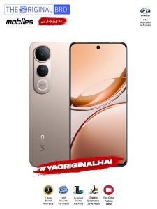 Vivo V50 Lite 4G - 8GB RAM - 256GB Storage - PTA Approved - 12 Months Warranty - Gold - The Original Bro Mobiles - TOB37